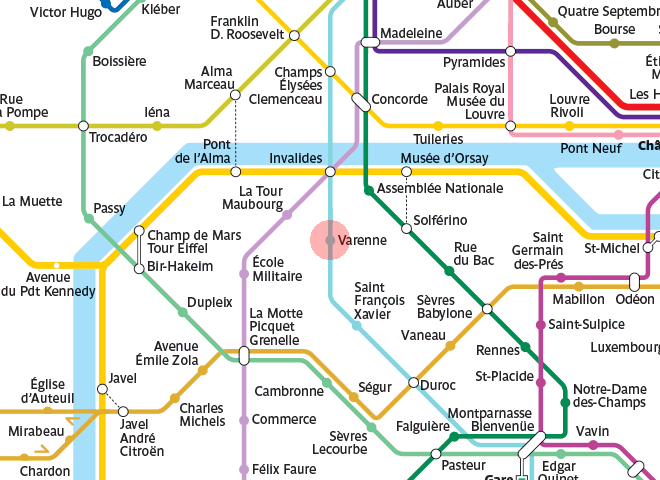 Varenne station map