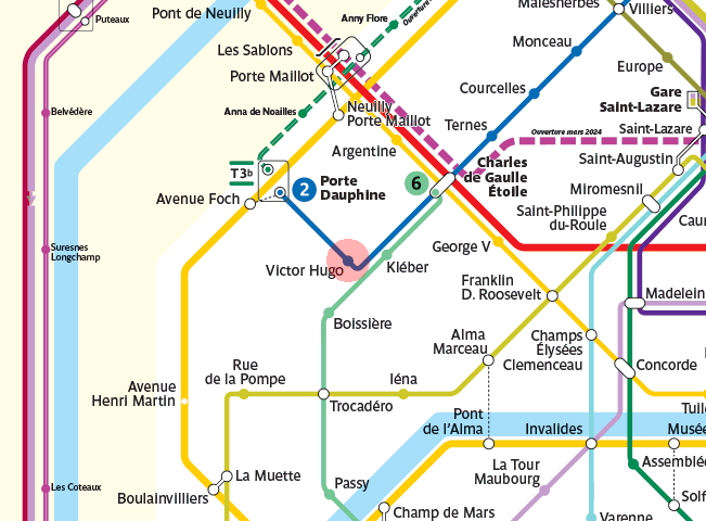 Victor Hugo station map