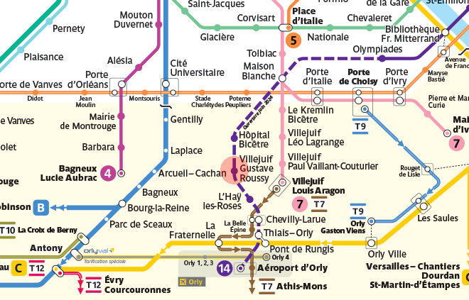 Villejuif-Gustave Roussy station map
