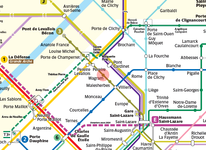 Wagram station map