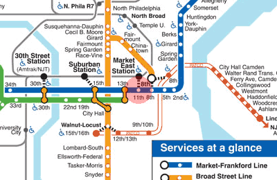 11th Street station map