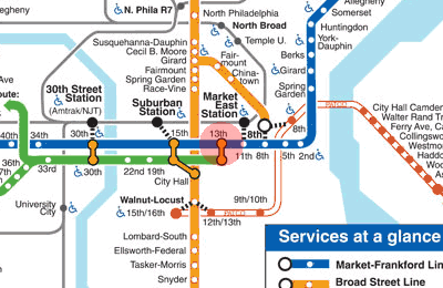 13th Street station map