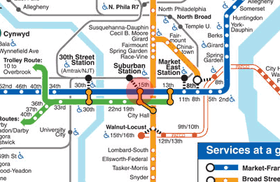 15th Street station map