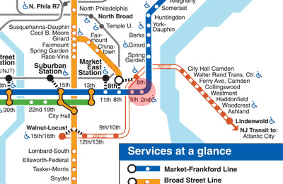 2nd Street station map