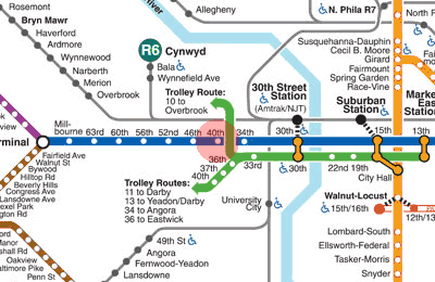 40th Street station map