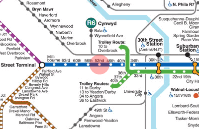 52nd Street station map