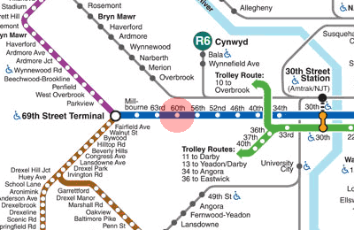60th Street station map