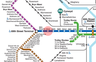 63rd Street station map