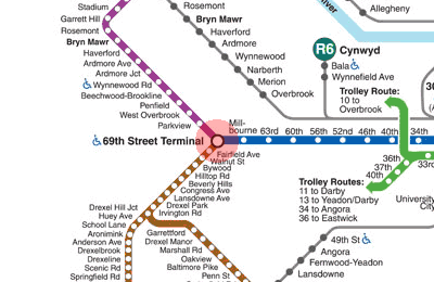 69th Street Terminal station map