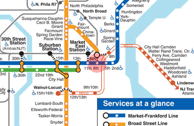 8th Street station map