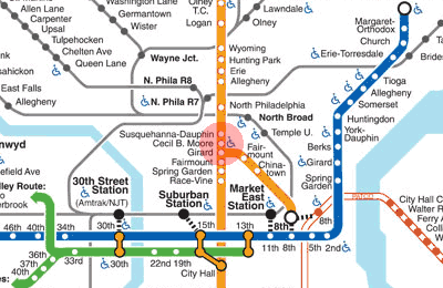 Cecil B. Moore station map