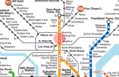 Erie station map