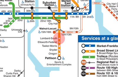 Lombard-South station map