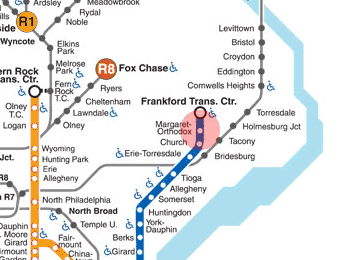 Margaret-Orthodox station map