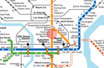 Spring Garden station map