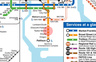 Tasker-Morris station map