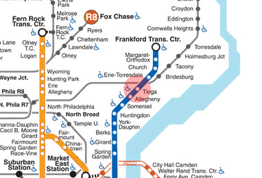 Tioga station map
