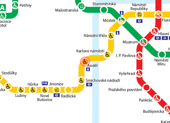 Andel station map