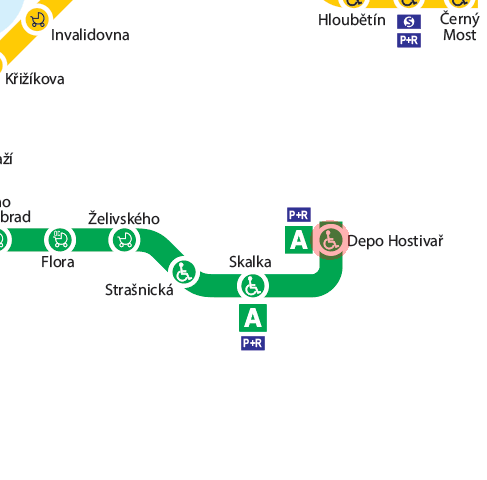 Depo Hostivar station map