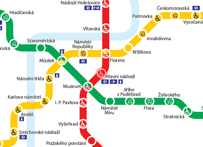 Map prague metro 