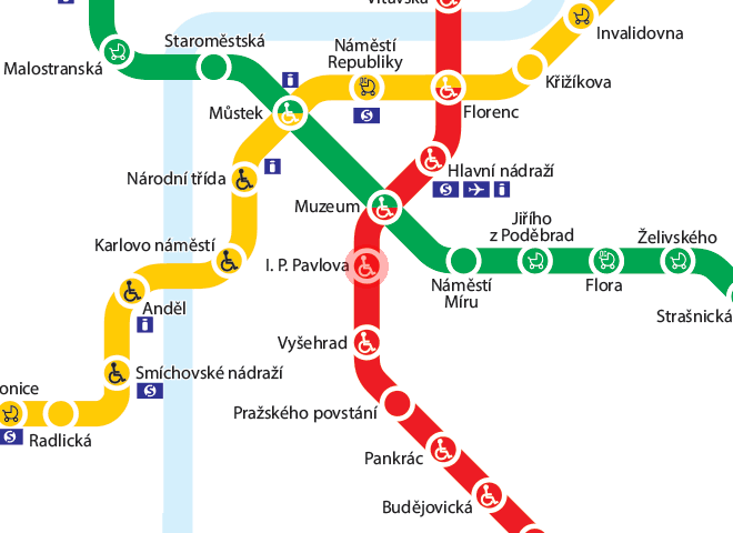 I.P.Pavlova station map