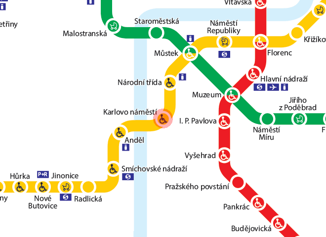 Karlovo namesti station map