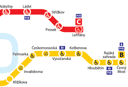 Letnany station map