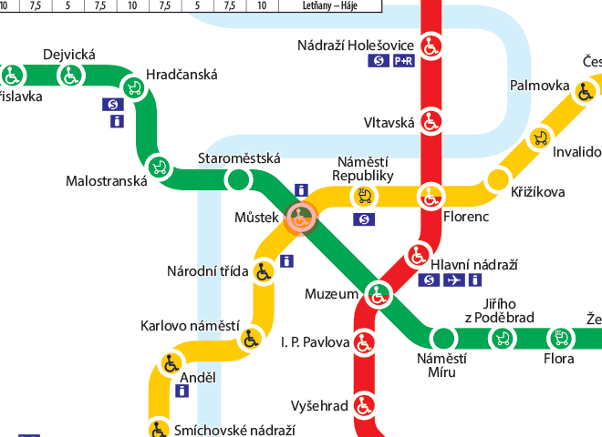 Mustek station map