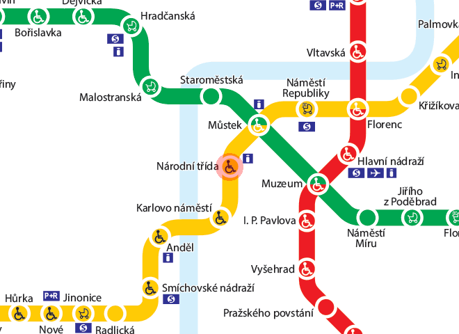 Narodni trida station map