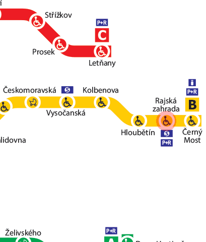 Rajska zahrada station map