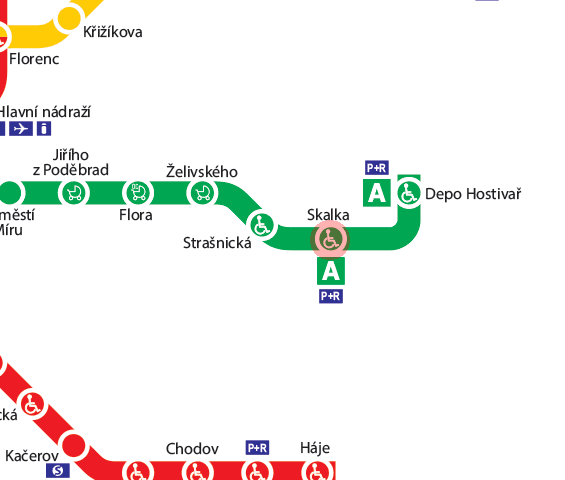 Skalka station map