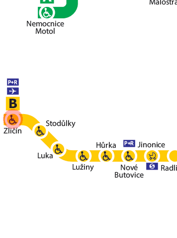 Zlicin station map