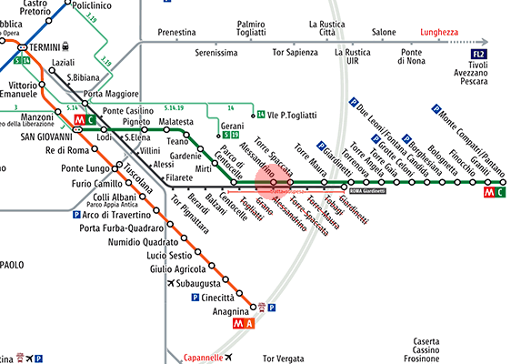 Alessandrino station map