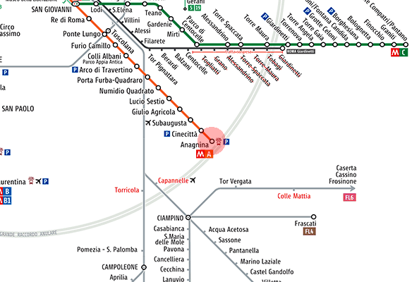 Anagnina station map