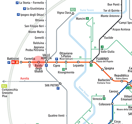 Baldo Degli Ubaldi station map