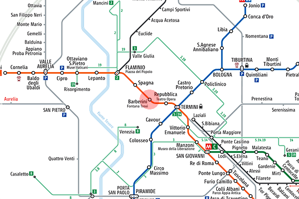 Barberini station map