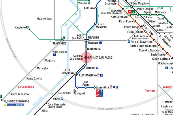 Basilica San Paolo station map