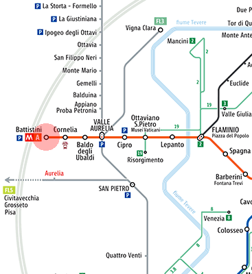 Battistini station map