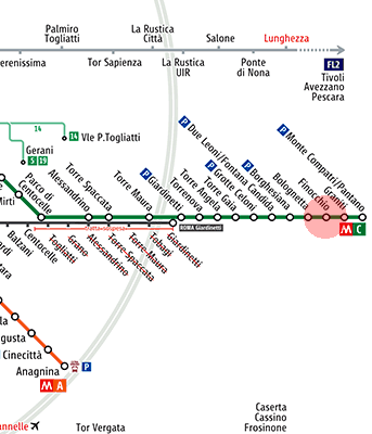 Finocchio station map