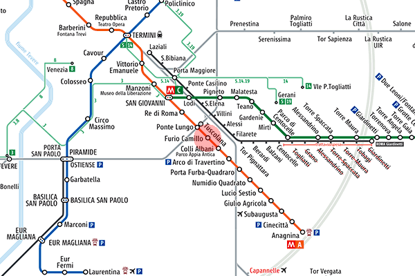 Furio Camillo station map