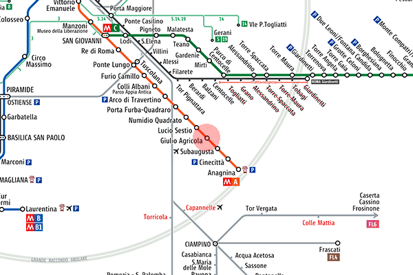 Giulio Agricola station map