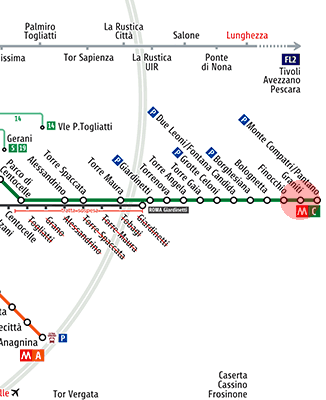 Graniti station map