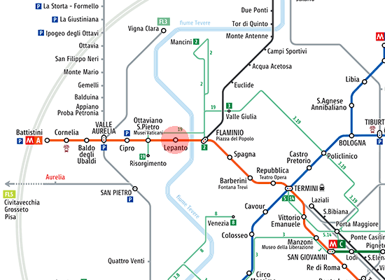 Lepanto station map