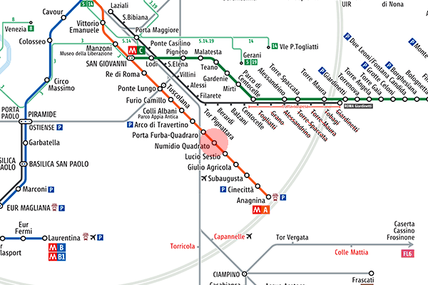 Numidio Quadrato station map