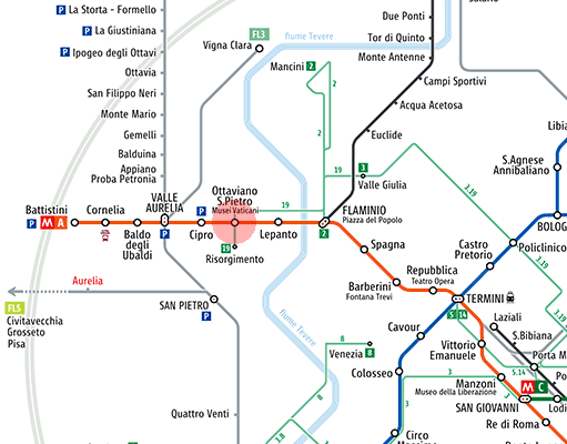 Ottaviano station map