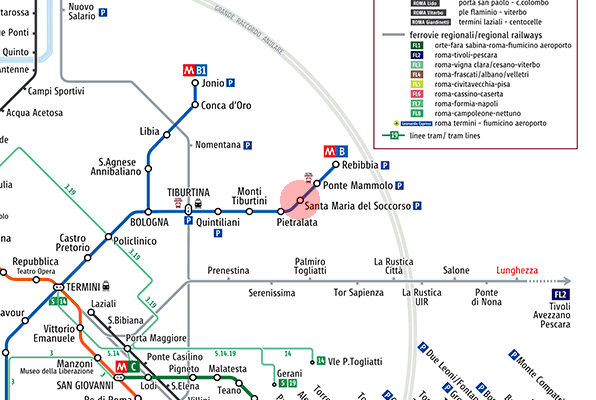 S. M. de Soccorso station map