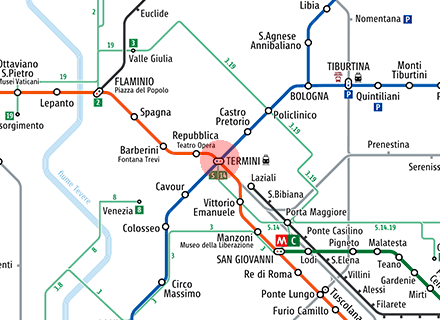 Termini station map