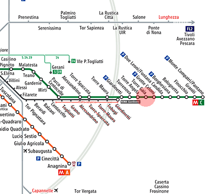 Torre Gaia station map