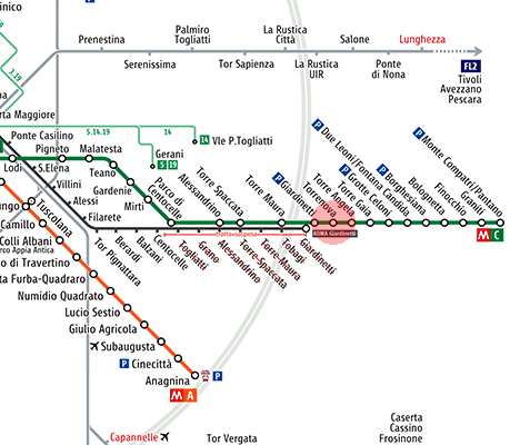 Torrenova station map