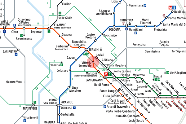 Vittorio Emanuele station map